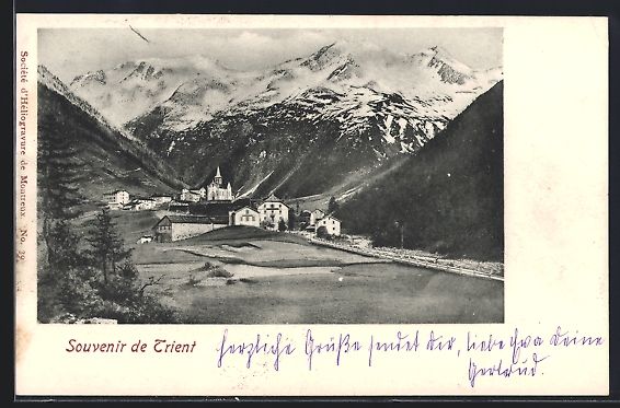 Cartoline postali: AK Trient, Ortsansicht im Bergpanorama – Usato da Berlin venduto da bartko-reher