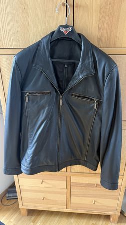 Boss Lederjacke Schwarz XXL Herren Top Zustand Winter-Look