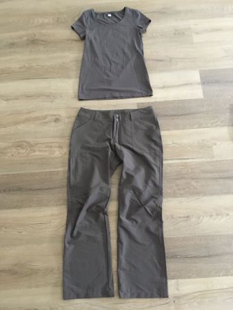 Set Patagonia Wander Hose Gr 10 + S Oliver KA Shirt taupe 38