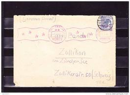 All. Besetzung 957 Einzelfrankatur nach Zollikon