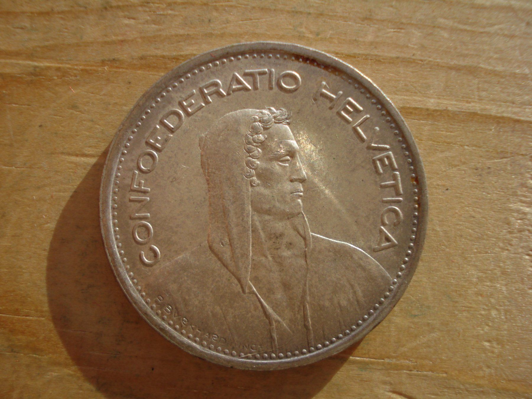 Tutti le monete: (S) 5 Franken 1954 UNZ- – Usato da Erlach venduto da Net-Coins 1