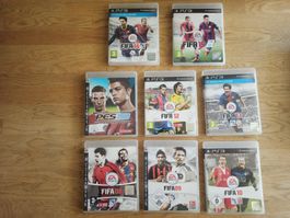 Sammlung Spiele - FIFA 08,09,10,12,13,14,15 PES 2008 PS3 TOP