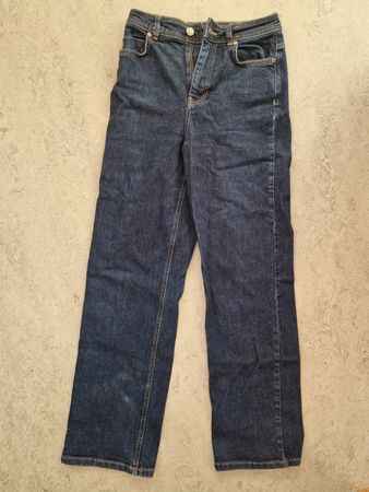Jeans Dunkelblau, Straight wide leg