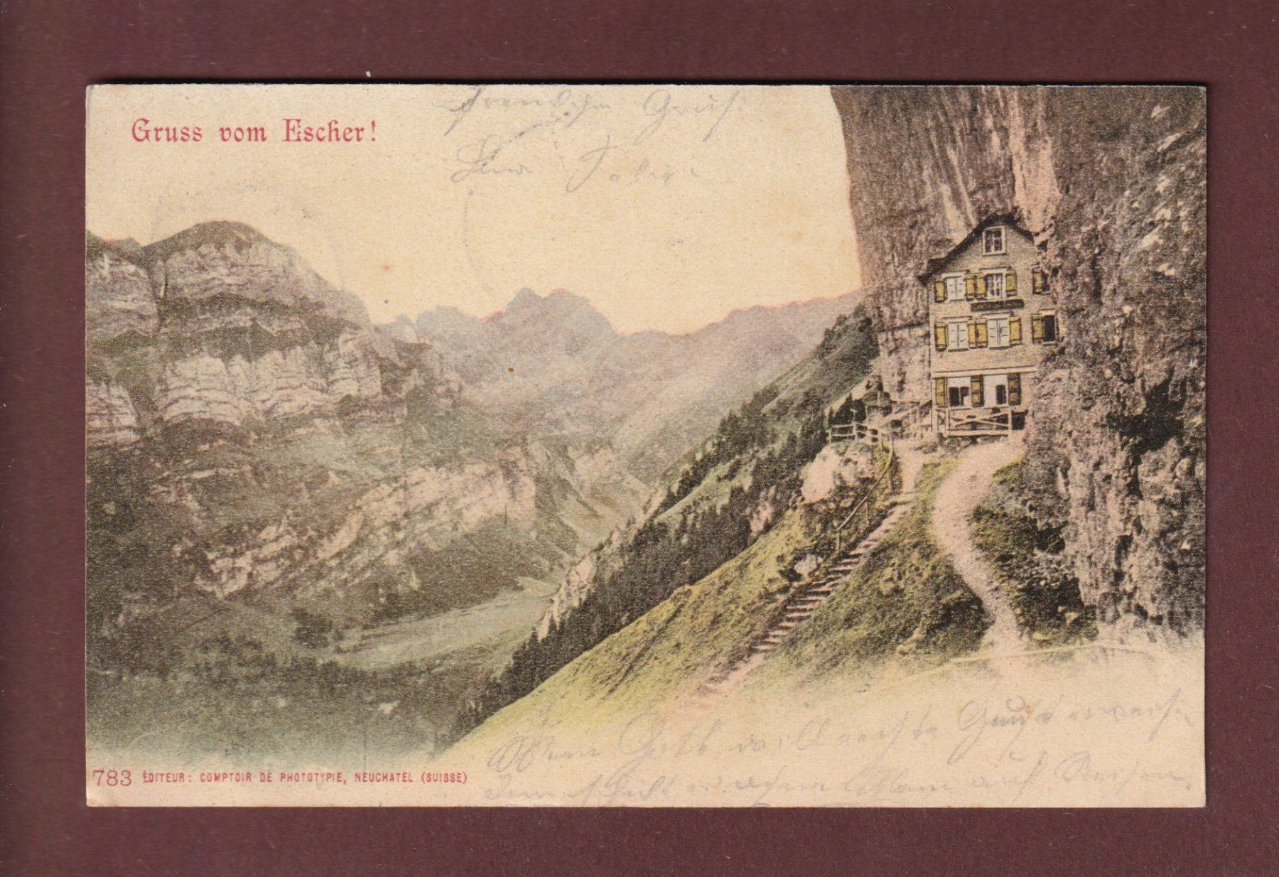 Cartoline postali: Gruss vom Escher - 1903 CPN – Usato da Pully venduto da nicecards-shop