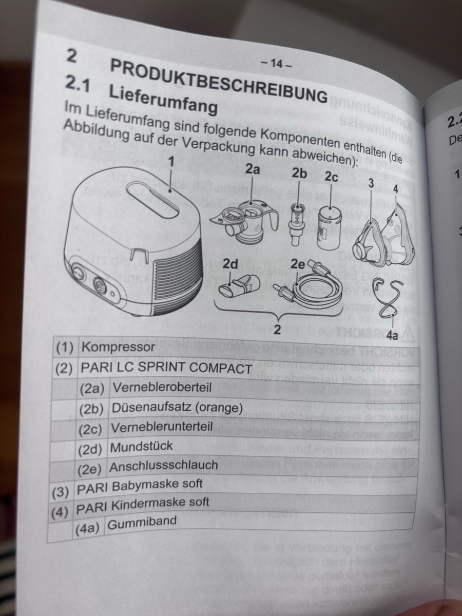 Attrezzature mediche: PARI Compact2 Inhalationsgerät Vernebler Made in Germany – Usato da Gutenswil venduto da obstgarten8605 4