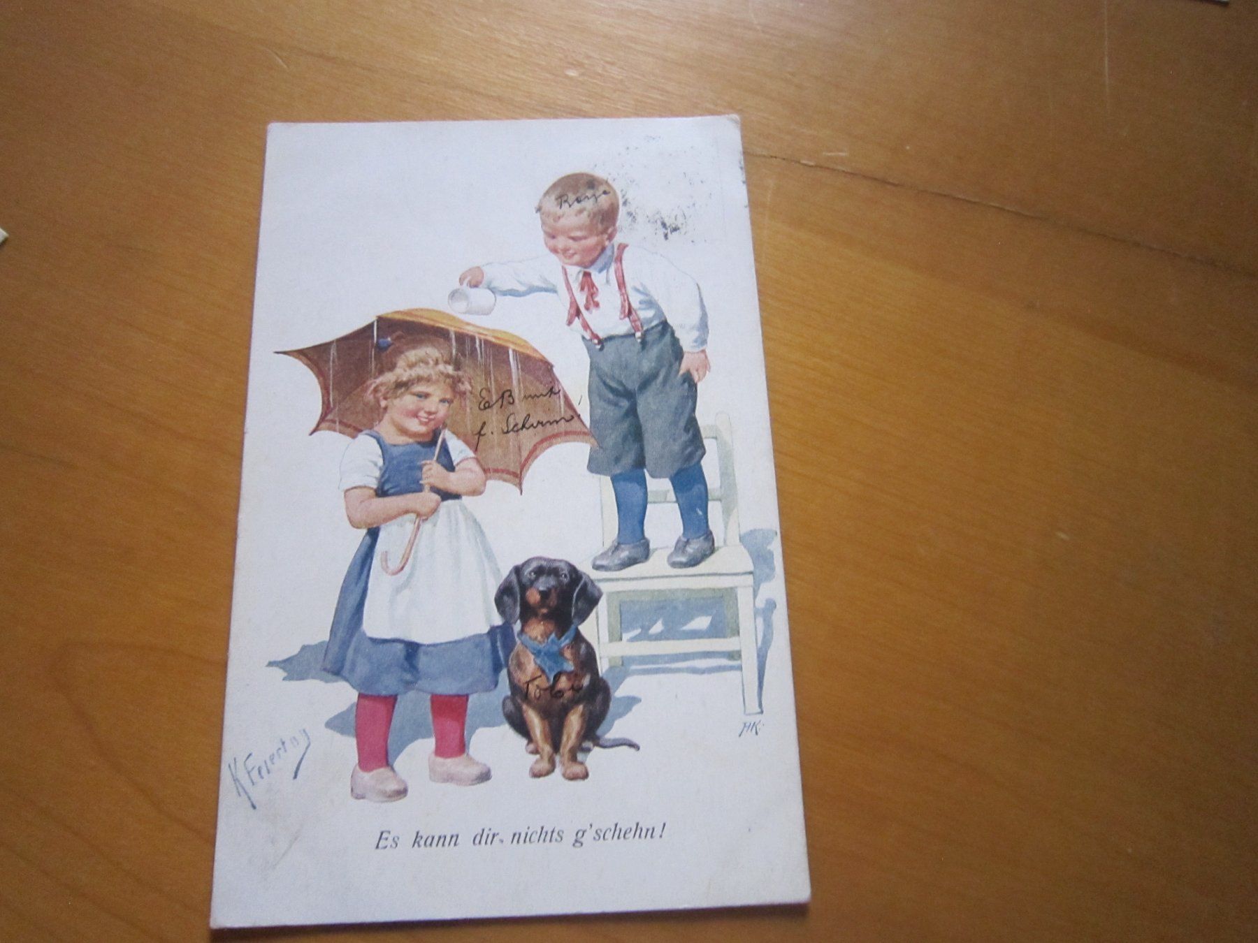 Ansichtskarten: No 4 Postkarte "Es kann dir nichts geschehen" 1920 – Gebraucht aus Gordola von Polentaefung