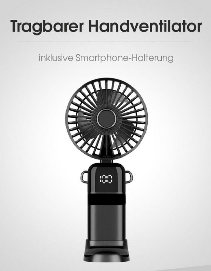 Ventilatori: Tragbarer Handventilator mit Halterung neu – Usato da Zürich venduto da naz_h8jw 1