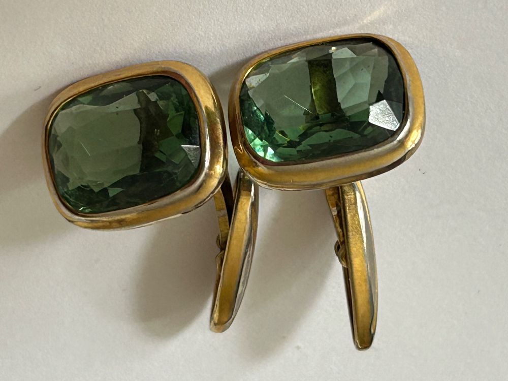 Boutons De Manchette Anciens Style Soldat Grec/romain - Ton Or, Occasion