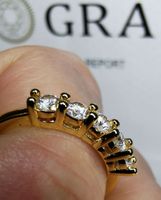 Bague argent avec diamants de moissanite de 0,5 ct GRA