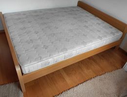 Massiv Holz Bett mit POLIBELLA Matratze und lattenrost