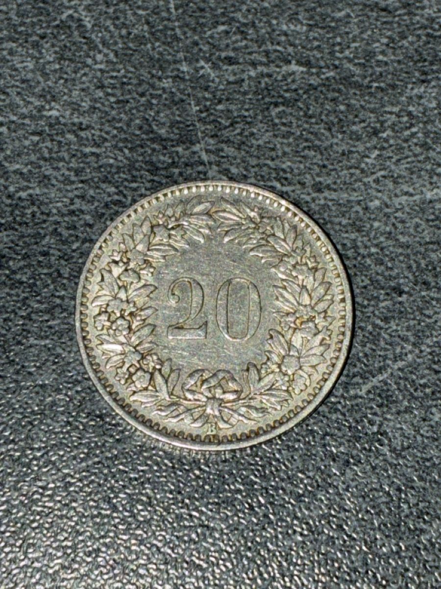 Tutti le monete: Nr. 56: 20 Rappen, schweizer Franken, 1909 – Usato da Burgdorf venduto da Yakari5165 1