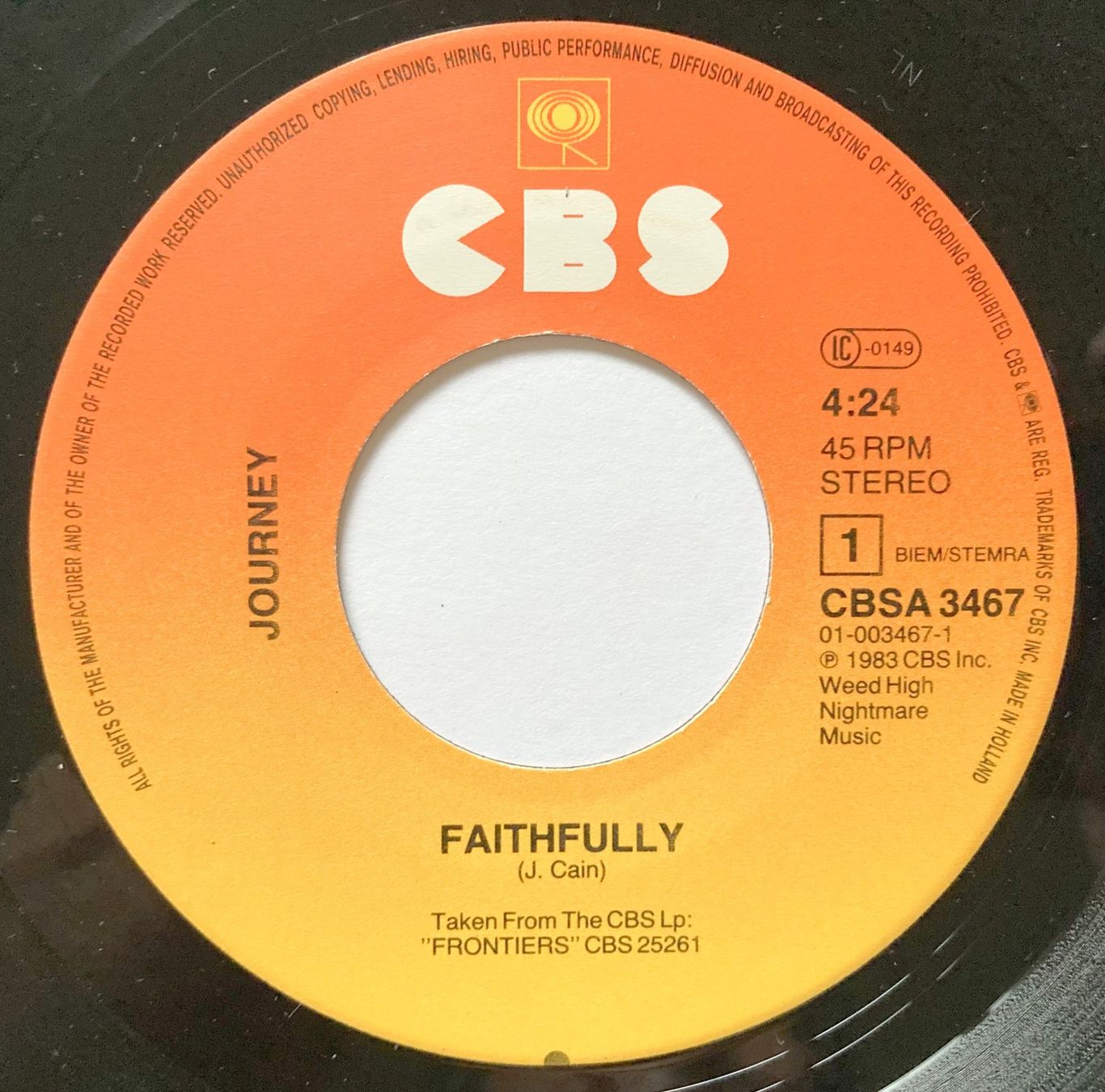Dischi in vinile: JOURNEY - FAITHFULLY – Usato da Bottens venduto da hotter-than-hell 2