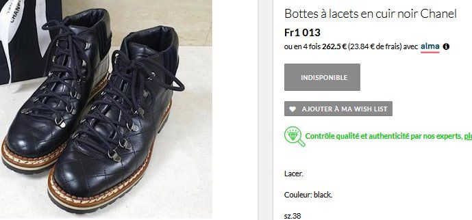 Chanel Scarpe da donna: Boots Chanel bottes .41 – Usato da Collonges venduto da Auganien 9