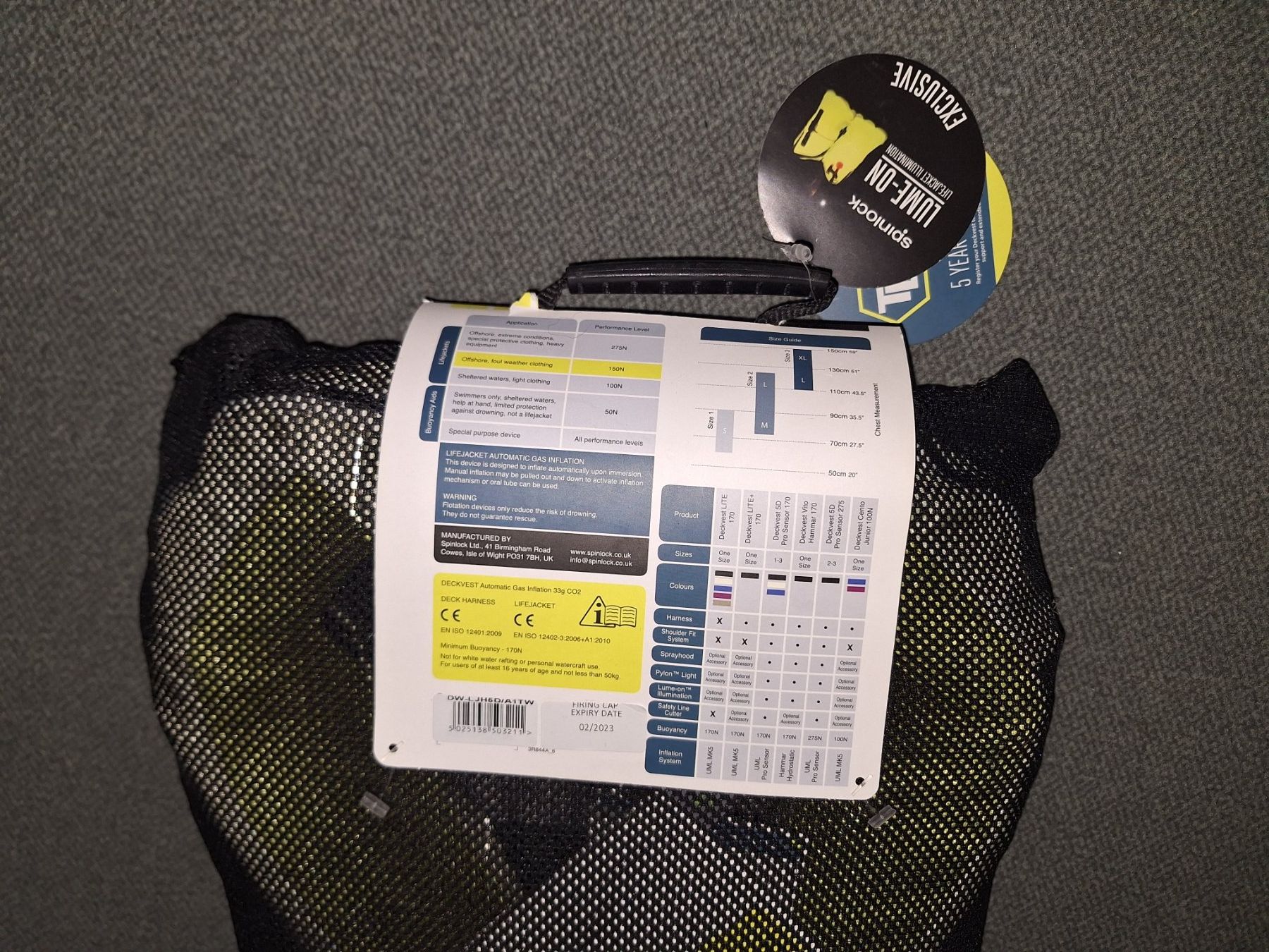 Giubbotti di salvataggio: Spinlock deckvest 5D automatische Rettungsweste weiss NEU – Nuovo e nell'imballaggio originale da Zürich venduto da Baer21 5