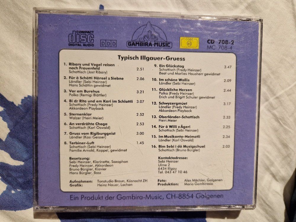 CD: Typisch Illgauer Gruess, Vergriffen! – Usato da Brittnau venduto da Zibu 1
