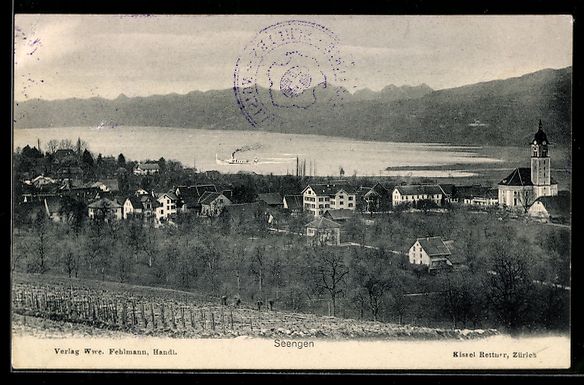 Cartes postales: AK Seengen, Teilansicht mit Kirche – D'occasion à Berlin par bartko-reher