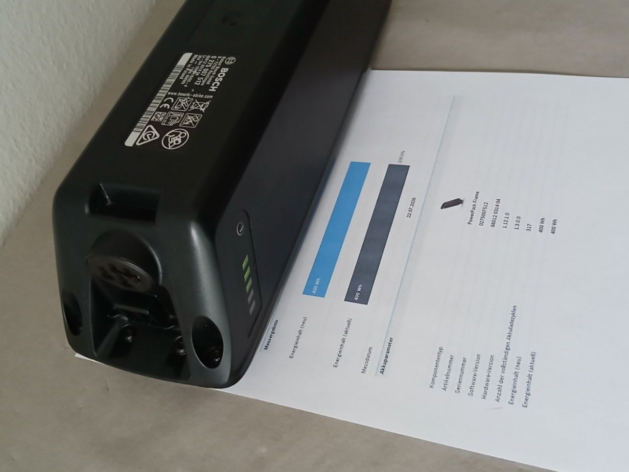 Bosch Batterie: Bosch Powerpack 400 mit 492Wh - inklusive Messbericht – Usato da Winterthur venduto da .-thx-. 4