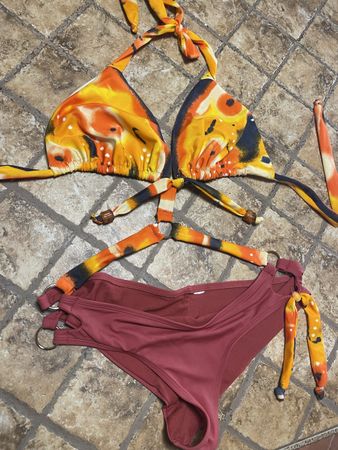 Tuta costume da bagno-multicolore M/L-nuovo