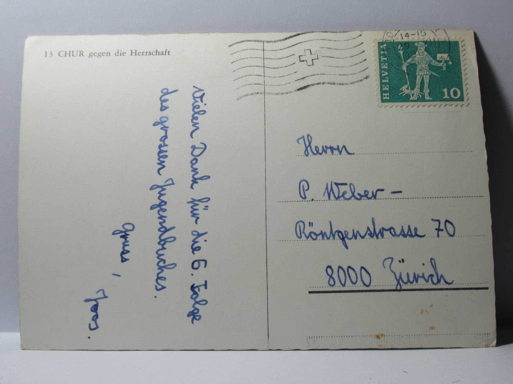 Cartoline postali: Chur gegen die Herrschaft 1963 – Usato da Grenchen venduto da Bluemchen1900 1