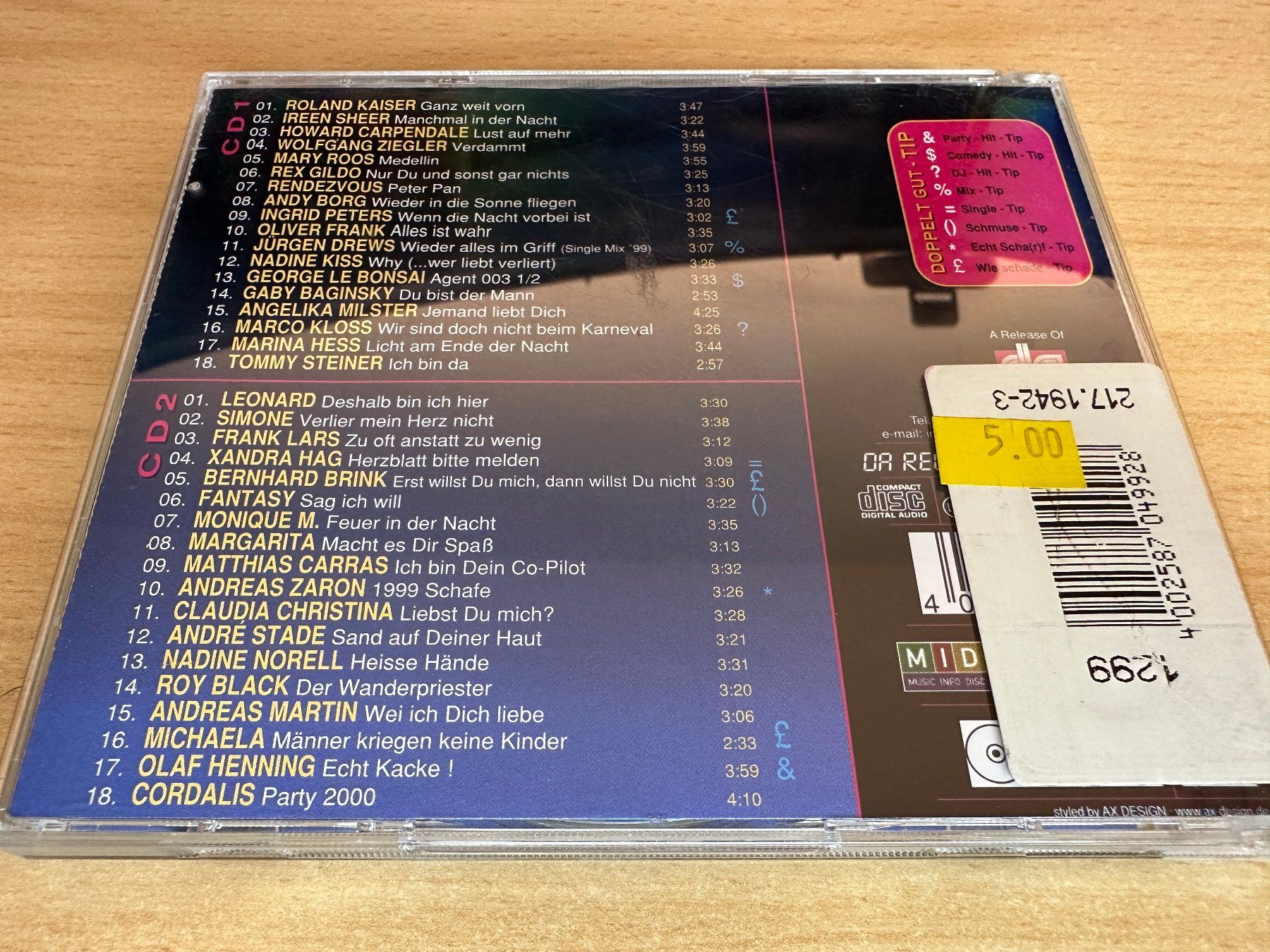 CD: Various – Doppelt Gut 2000 - 2 CD – Usato da Rikon im Tösstal venduto da Alpenmutz 1