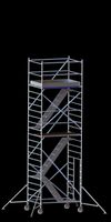 Rollgerüst mit Treppe MASSE: 1.35x2.50m Arbeitsh. 8.30m*