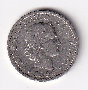 Tutti le monete: Schweiz 20 Rappen 1898rar – Usato da Neuchâtel venduto da karlpierrino