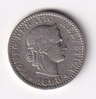 Schweiz 20 Rappen 1898rar