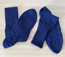 Wollsocken Gr. 45 ( handgestrickt )