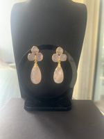 Elegante Ohrringe mit Rosenquarz
