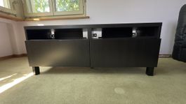 TV Stand Black 120x48.5x39 cm Used