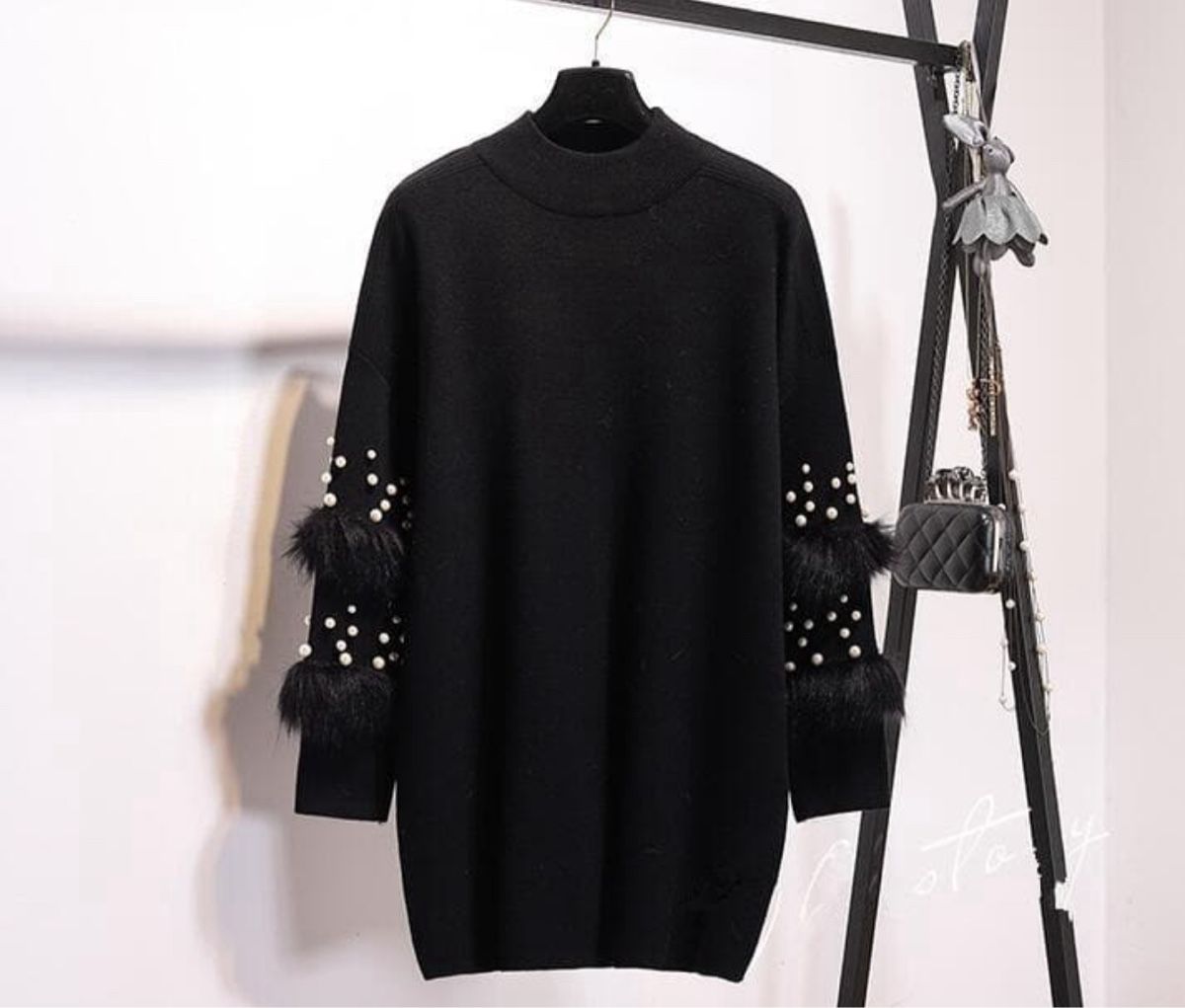 Vestiti: Langarm Kleid in Schwarz mit Kunstfell Neu – Nuovo (secondo la descrizione) da Bassersdorf venduto da Sandy456 1