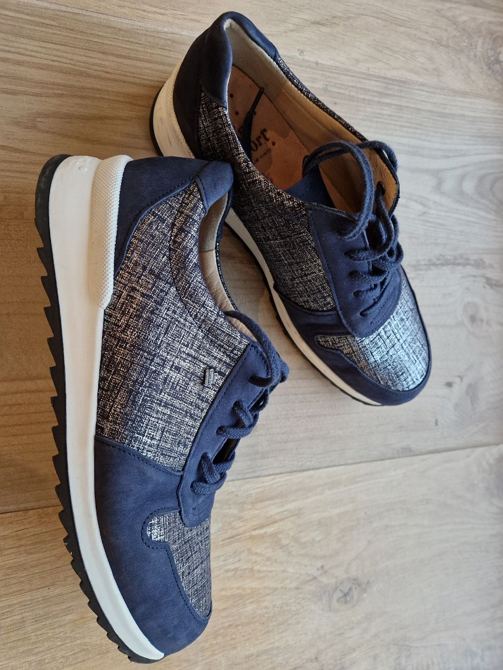 Damenschuhe: Finnfort Halbschuhe blau gemustert – Gebraucht aus Roggliswil von bi10do 5