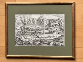 Kupferstich v. Matthäus Merian (1650): Appenzell und Herisau