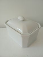Terrine / Butterdose Porzellan Weiss 13.5x10x7cm Top!