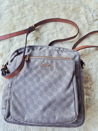 JOOP TASCHE BAG LEDER CANVAS UMHÄNGETASCHE BAG TOP ZU MANTEL