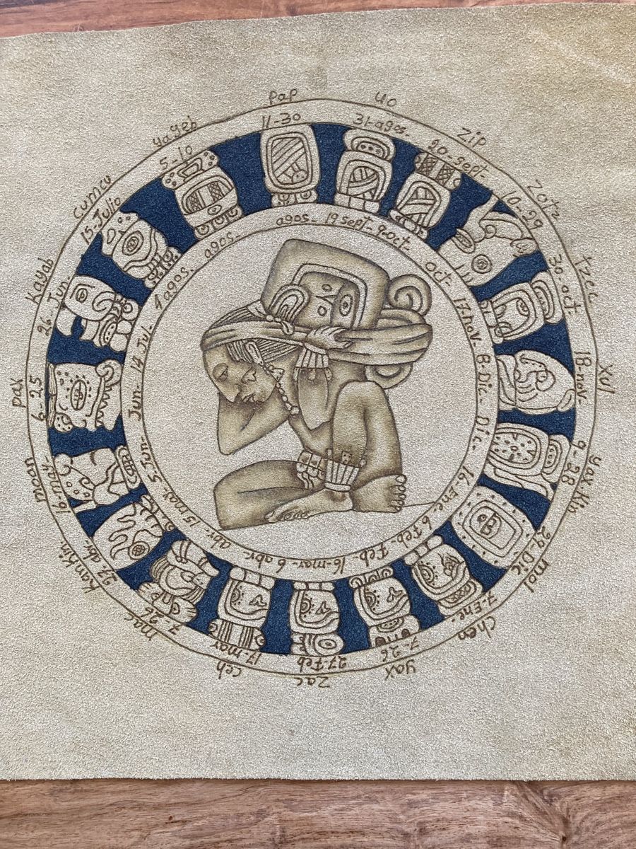 Dipinti: Lederbild Maya Kalender – Nuovo (secondo la descrizione) da Bolligen venduto da abara1 1