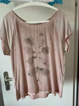 Nile Bluse Gr.M, puderrosa Seide/Baumwolle/Viscose