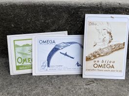 Omega Werbe-Postkartenset 4 Stück