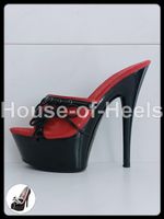 Escarpins Mules Aneu 35 talon 15cm plateau 5cm simili cuir n
