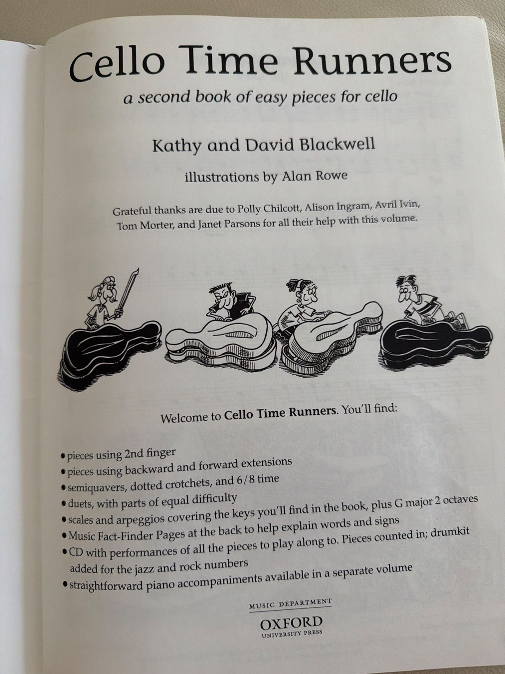 Libri: Notenbuch Cello Time Runners Blackwell mit CD – Usato da Teufen AR venduto da Maleaa 3