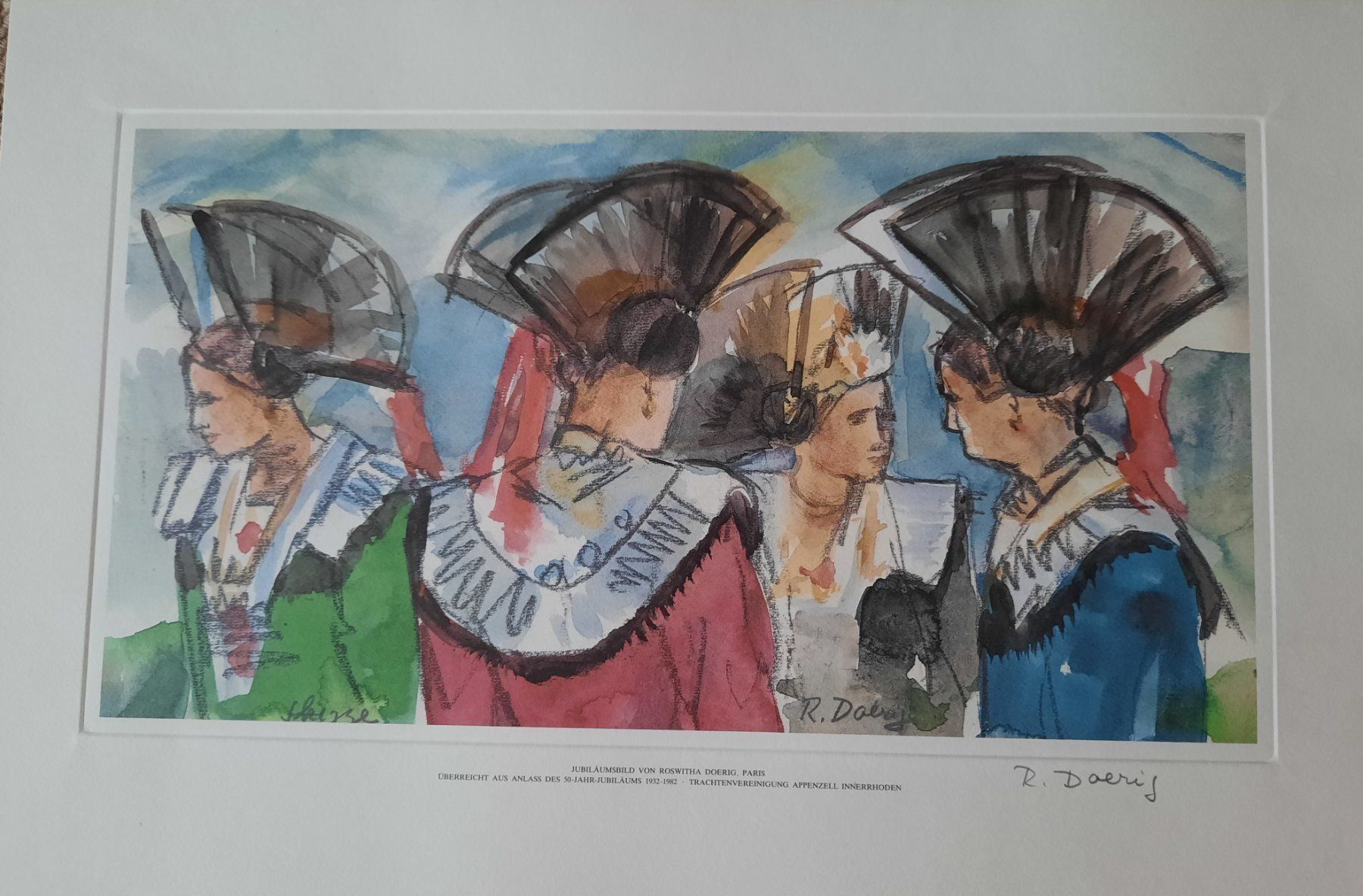Poster & Bilder: Bild: Druck Roswitha Dörig; Trachten – Gebraucht aus Herrliberg von AlexandraBopp 1