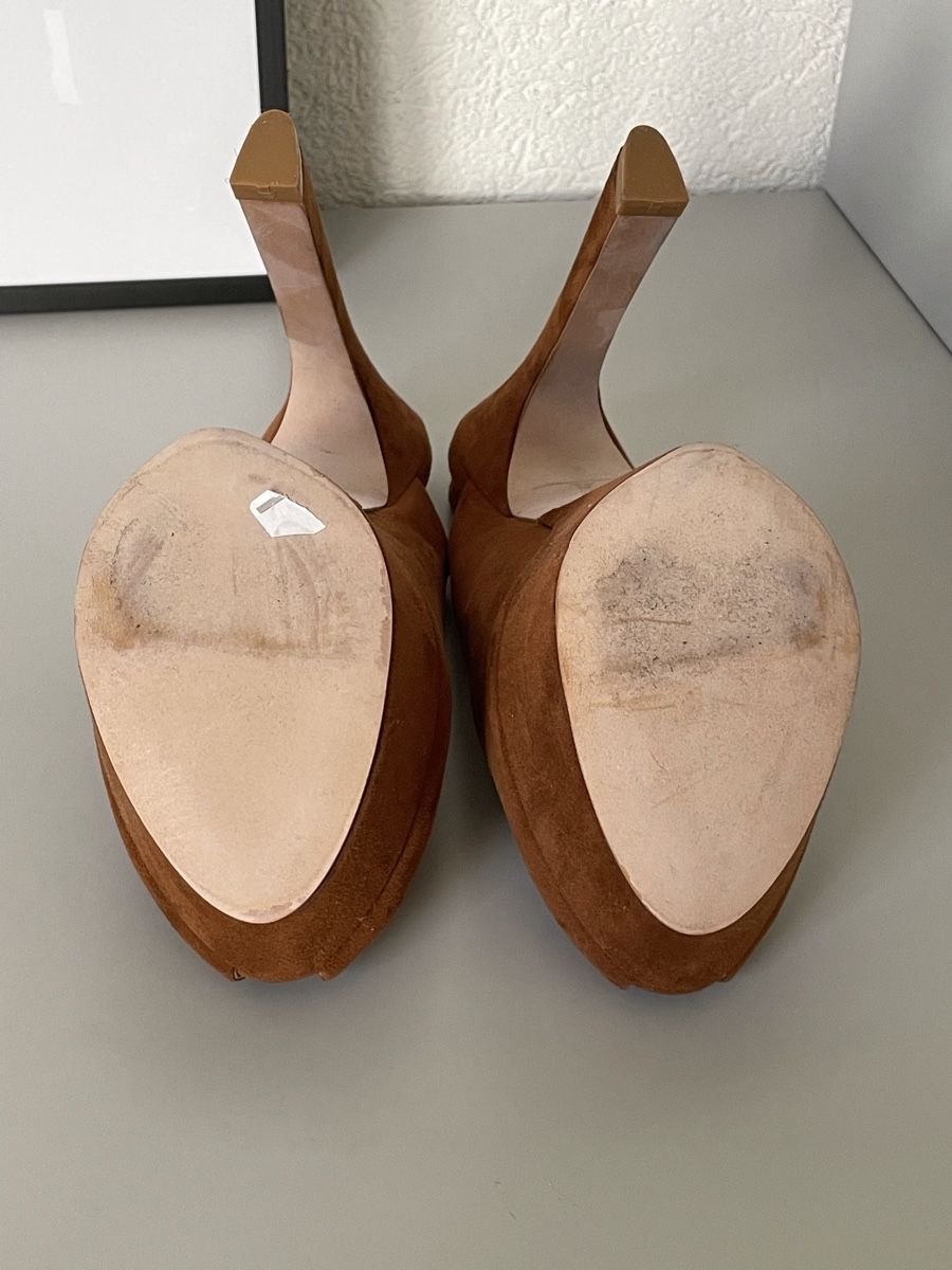 Zara Scarpe da donna: Zara Basic, talons hauts en daim marron, taille 38 neufs – Nuovo e nell'imballaggio originale da Vuadens venduto da Nina11 4