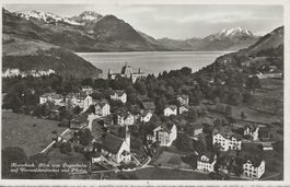 Morschach SZ Dorf + Hotel Axenfels Palace Vierwaldstättersee