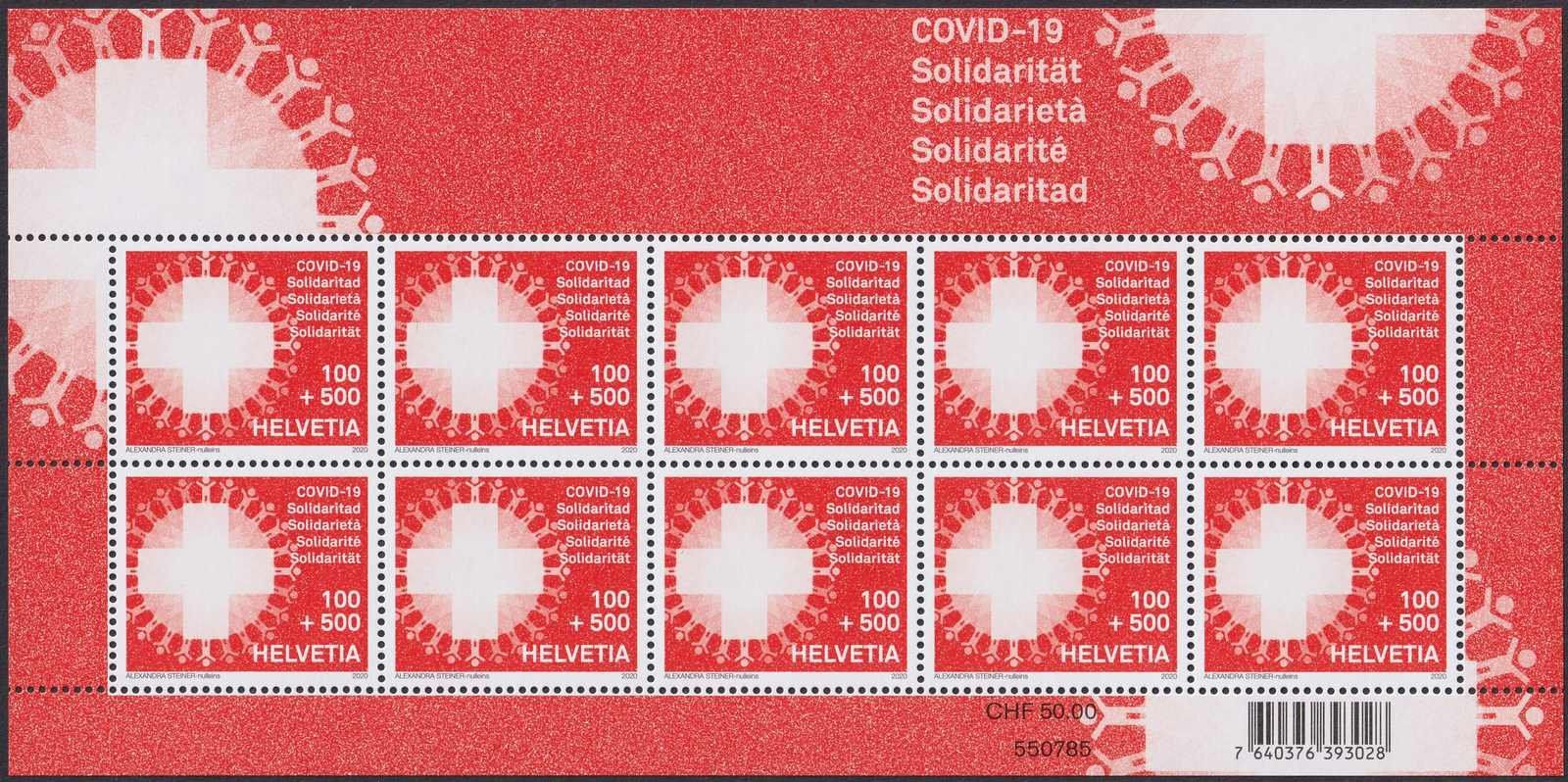 Tutti i francobolli: 2020, W122A, COVID -BOGEN: Zierbogen postfrisch **. – Usato da Sursee venduto da Luzernerraute