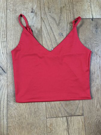 AMISU Crop Top rot Grösse XS 
