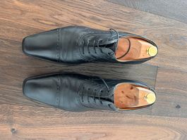 Santoni Schuhe /  Fatto a Mano / Schwarz / Gr. 9.5 / 43,5