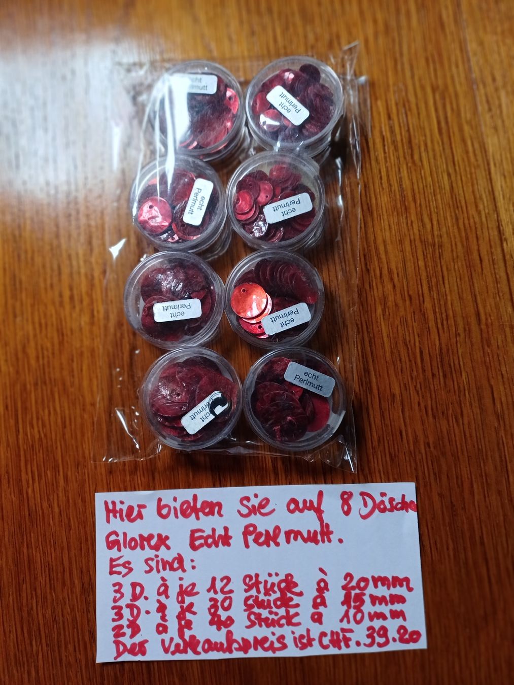 Alle Dekorationen: 8 Döschen echt Perlmutt – Neu (gemäss Beschreibung) aus Gächliwil von lesidees 4