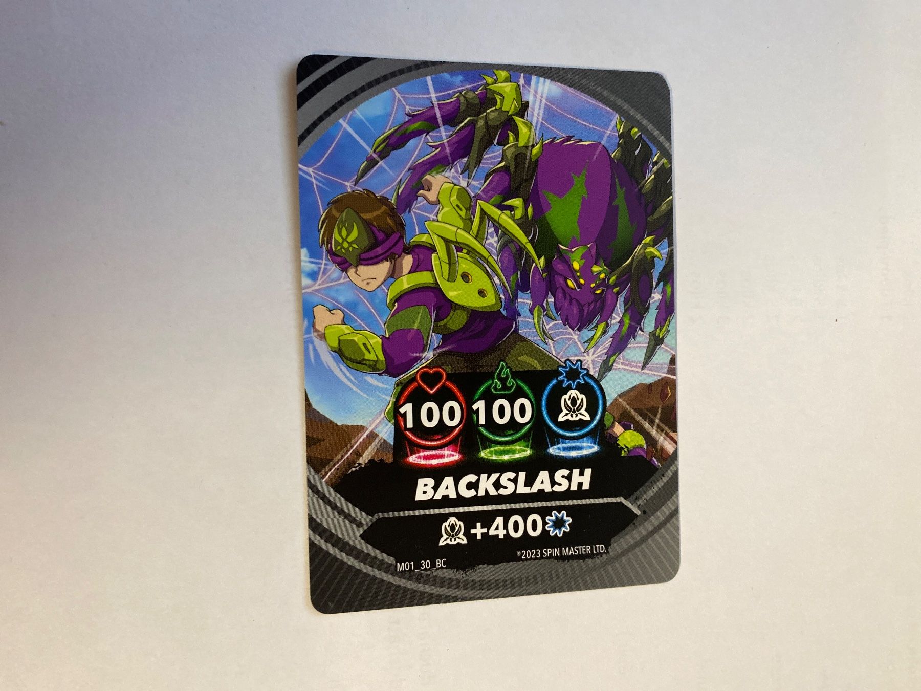 Carte collezionabili: Carte Bakugan Backslash, MD1_30_DC, +400 – Usato da Le Brassus venduto da cinema13