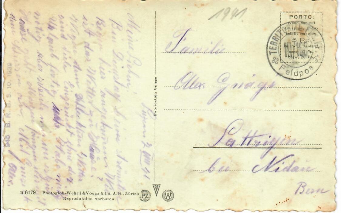 Ansichtskarten: Luzern 1941 – Gebraucht aus Hochdorf von Ziegel-16 1