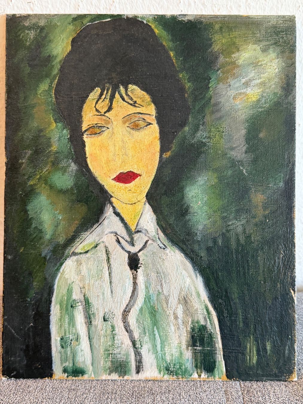 Gemälde: Porträtmalerei Frau Expressionismus Kunst – Gebraucht aus Basel von PAUL_ART